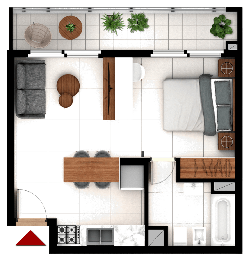 Plano de la tipología Loft